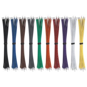 Cut & Stripped Wire, PTFE, Stranded - Choose from 8 Wire Sizes, 28 Cut Lengths, 8 Strip Lengths, & 10 Colors